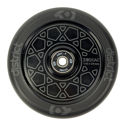 District Zodiac Wheels Wheels District BLACK 110MM x 24MM