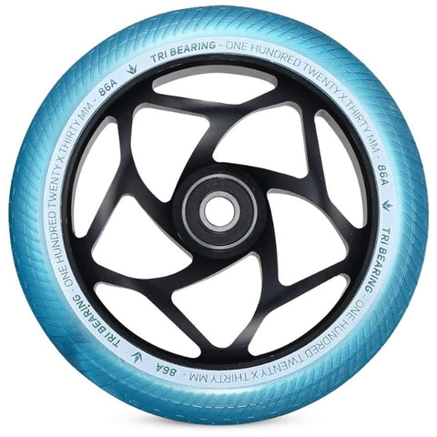 Envy Tri Bearing Wheels Scooter Wheels Envy BLACK/TEAL 120MM x 30MM