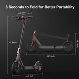 Parked Hiboy S2 Pro e-scooter showcasing its kickstand and foldability for storage