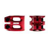 Lucky DUBL Double Clamp Scooter Clamps Lucky RED