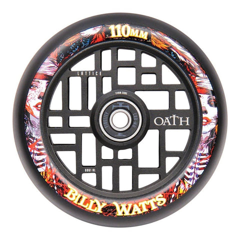 Oath Lattice Wheels - Billy Watts Signature Scooter Wheels Oath BLACK 110MM x 24MM