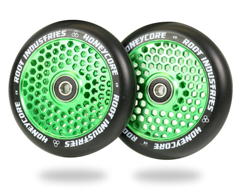 Root Industries Honeycore Wheels Black PU - 110mm Parts Root Industries Black / Green