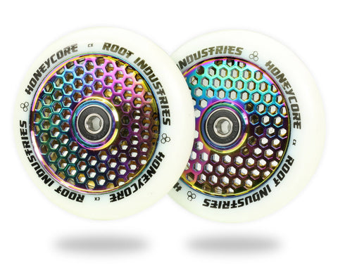 Root Industries Honeycore Wheels White PU - 120mm Parts Root Industries White / Rocket Fuel