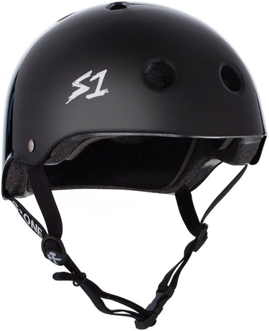 S1 Lifer Glossy Helmet Safety Gear S1 Black Gloss XS