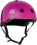 S1 Lifer Glossy Helmet Safety Gear S1 Bright Purple Gloss XS