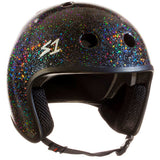 S1 Retro Helmet Black Gloss Glitter Helmet S1 Adult Small