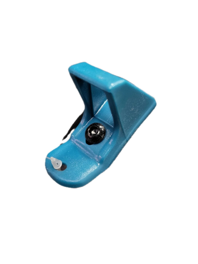 GOTRAX G4 silver tab and latch folding mechanism close-up