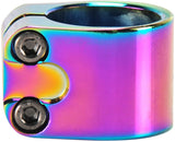 Longway Precinct V1 Neo Chrome - Double Clamp Scooter Clamps Longway Neo Chrome 