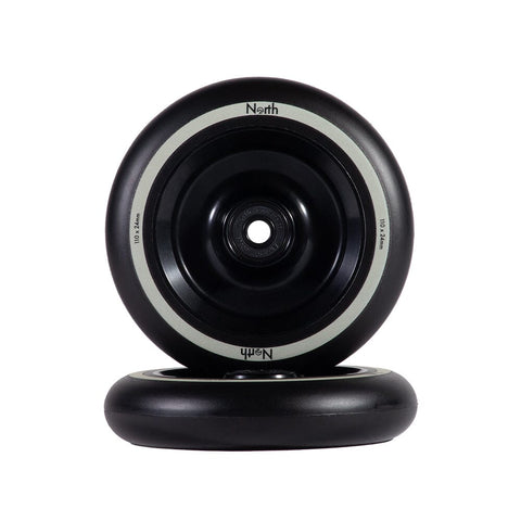 North Fullcore 24mm - Wheels - G2 Scooter Wheels North Scooters 110mm Matte Black / Black 