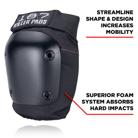 187 Killer Pads Fly Knee Pad Black, Black / S