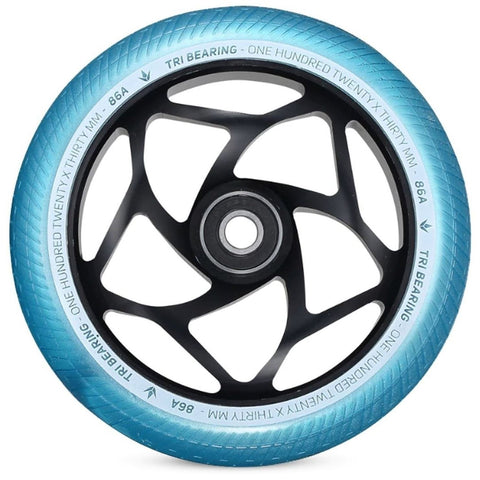 Envy Tri Bearing Wheels Scooter Wheels Envy BLACK/TEAL 120MM x 30MM 