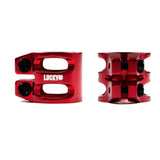 Lucky DUBL Double Clamp Scooter Clamps Lucky RED 