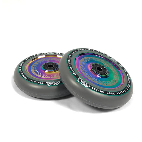 North Scooters Vacant Wheel 110mm - Pair Scooter Wheels North Scooters 110MM GREY-OIL SLICK 