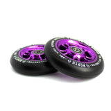 North Scooters Wagon 88a Wheels Set - Pair Scooter Wheels North Scooters 110MM PURPLE-BLACK PU 