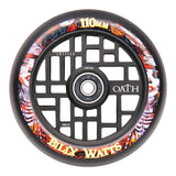 Oath Lattice Wheels - Billy Watts Signature Scooter Wheels Oath BLACK 110MM x 24MM 