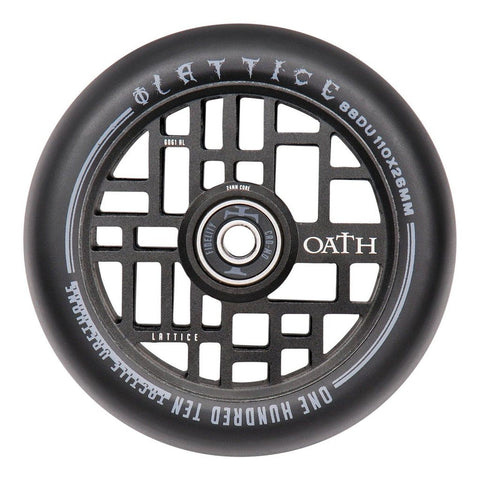 Oath Lattice Wheels Scooter Wheels Oath SATIN BLACK 110MM x 24MM 