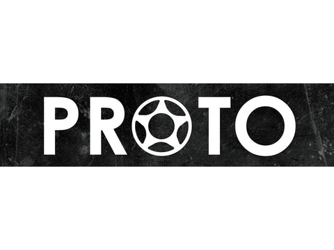 PROTO Vinyl Banner (White On Black) (12" x 48") Banner PROTO Scooters 