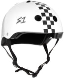 White with black checkers S1 Helmet