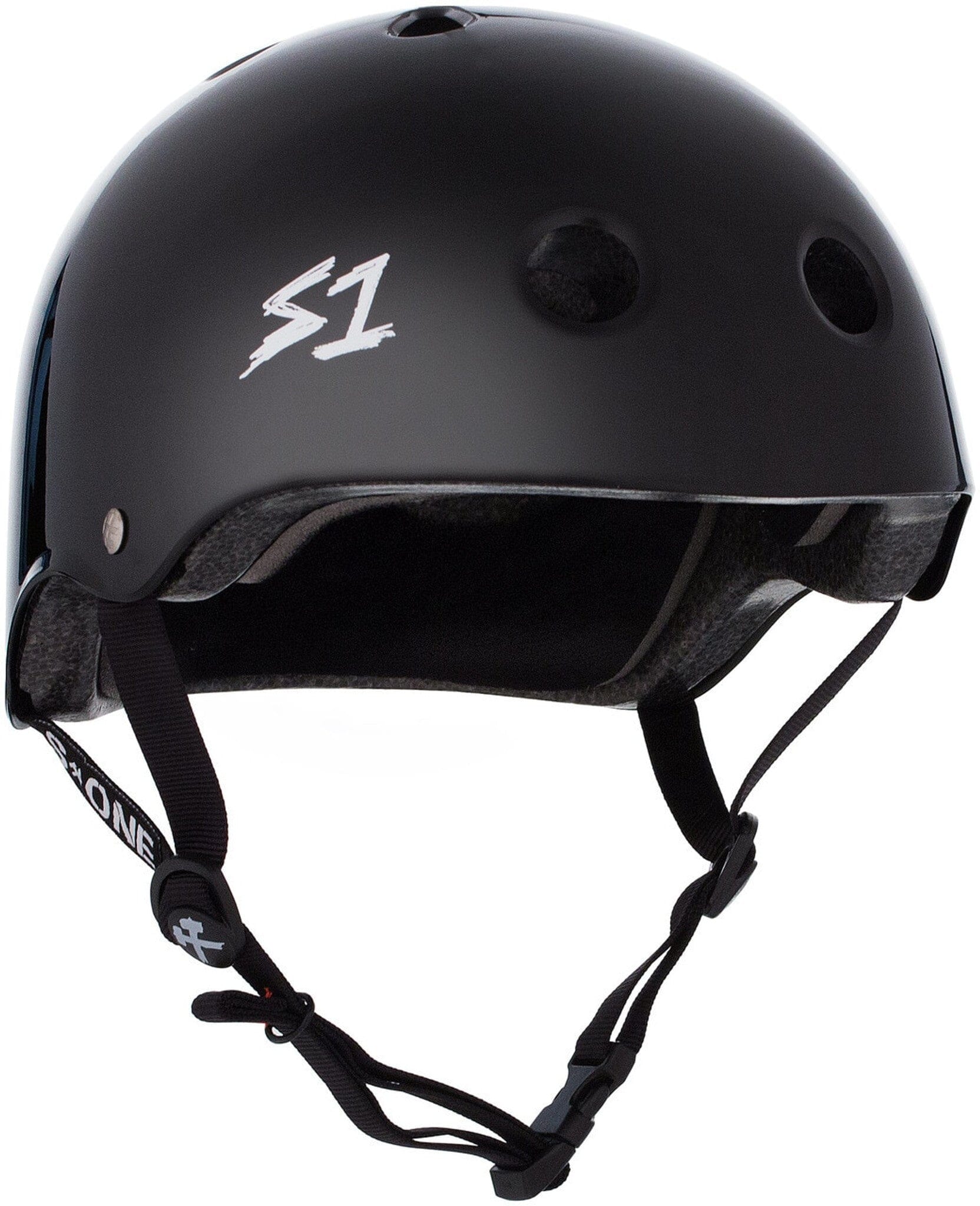 S1 ライファー光沢のあるヘルメット |安全装置 - Alpha Pro Scooters