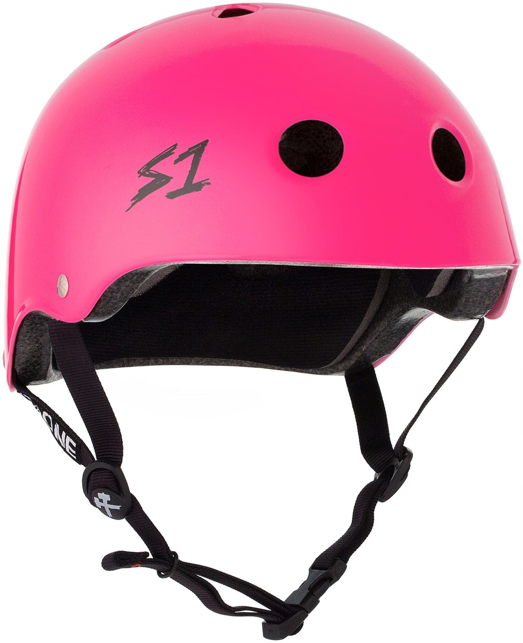 S1 ライファー光沢のあるヘルメット |安全装置 - Alpha Pro Scooters