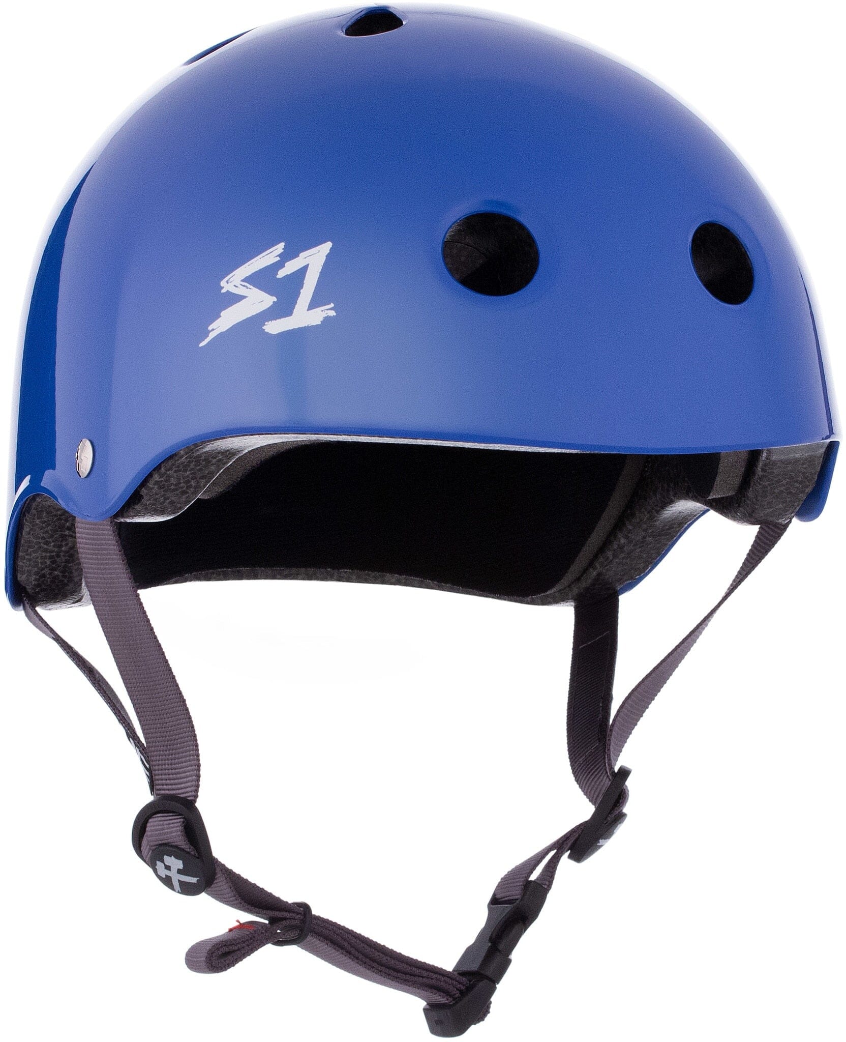 S1 ライファー光沢のあるヘルメット |安全装置 - Alpha Pro Scooters