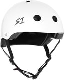 S1 Lifer Glossy Helmet Safety Gear S1 White Gloss XS 
