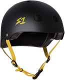 S1 Matte Black With Colored Straps Lifer Helmet Safety Gear S1 Black Matte w/ Yellow Straps XS 