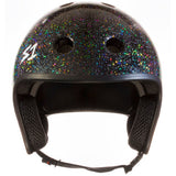S1 Retro Helmet Black Gloss Glitter Helmet S1 