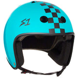 S1 Retro Helmet Lagoon Gloss Checkers Helmet S1 Adult Small 