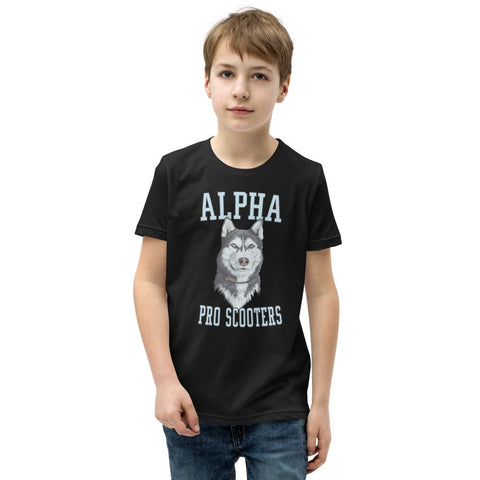 Youth Short Sleeve T-Shirt Alpha Pro Scooters Black S 