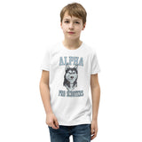 Youth Short Sleeve T-Shirt Alpha Pro Scooters White S 